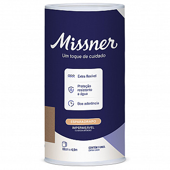 Esparadrapo Impermeável Bege Missner 10cm x 4,5m