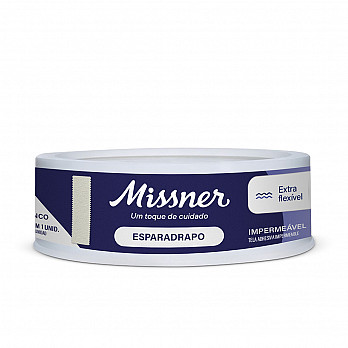 Esparadrapo Impermeável Branco Missner 1,2cm x 4,5m