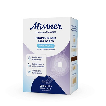 Fita Protetora para os Pés Missner 2,5cm x 3m