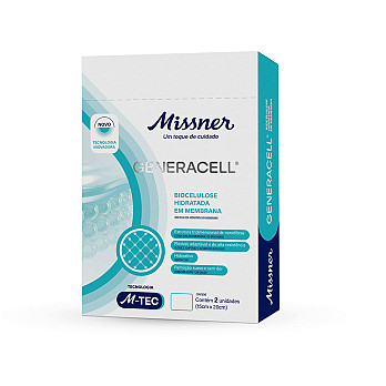 GENERACELL BIOCELULOSE MEMBRANA HIDRATADA 15CM X 20CM 2UN POR CARTUCHO