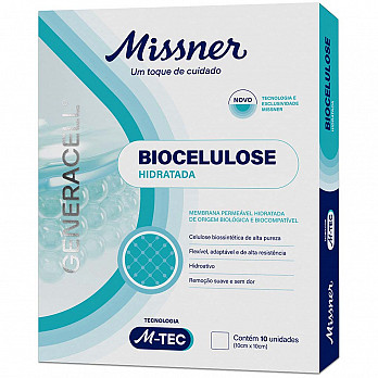 CURATIVO BIOCELULOSE HIDRATADA 10cm X 10cm 10UN POR CARTUCHO