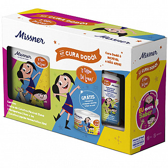 KIT DODÓI SHOW DA LUNA (4 KITS COM 1UN MICROPOROSA, 1CX CURATIVO FLEXÍVEL 25UN, 1UN CURATIVO LÍQUIDO