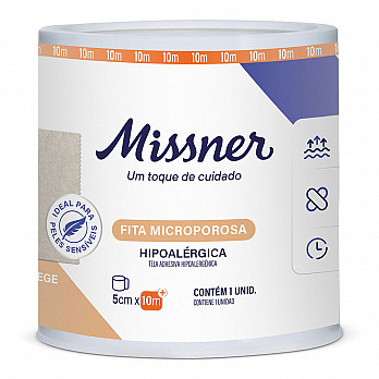 Fita Microporosa Bege Missner 5cm x 10m