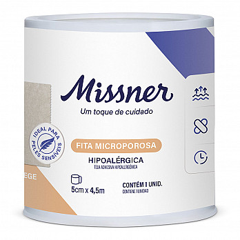 Fita Microporosa Bege Missner 5cm x 4,5m