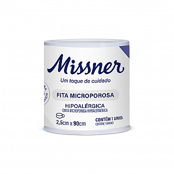 Fita Microporosa Branca Missner 2,5cm x 90cm