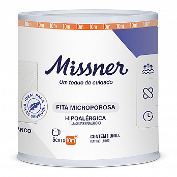 Fita Microporosa Branca Missner 5cm x 10m