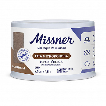 FITA MICROPOROSA MARROM MISSNER 2,5cm X 4,5m